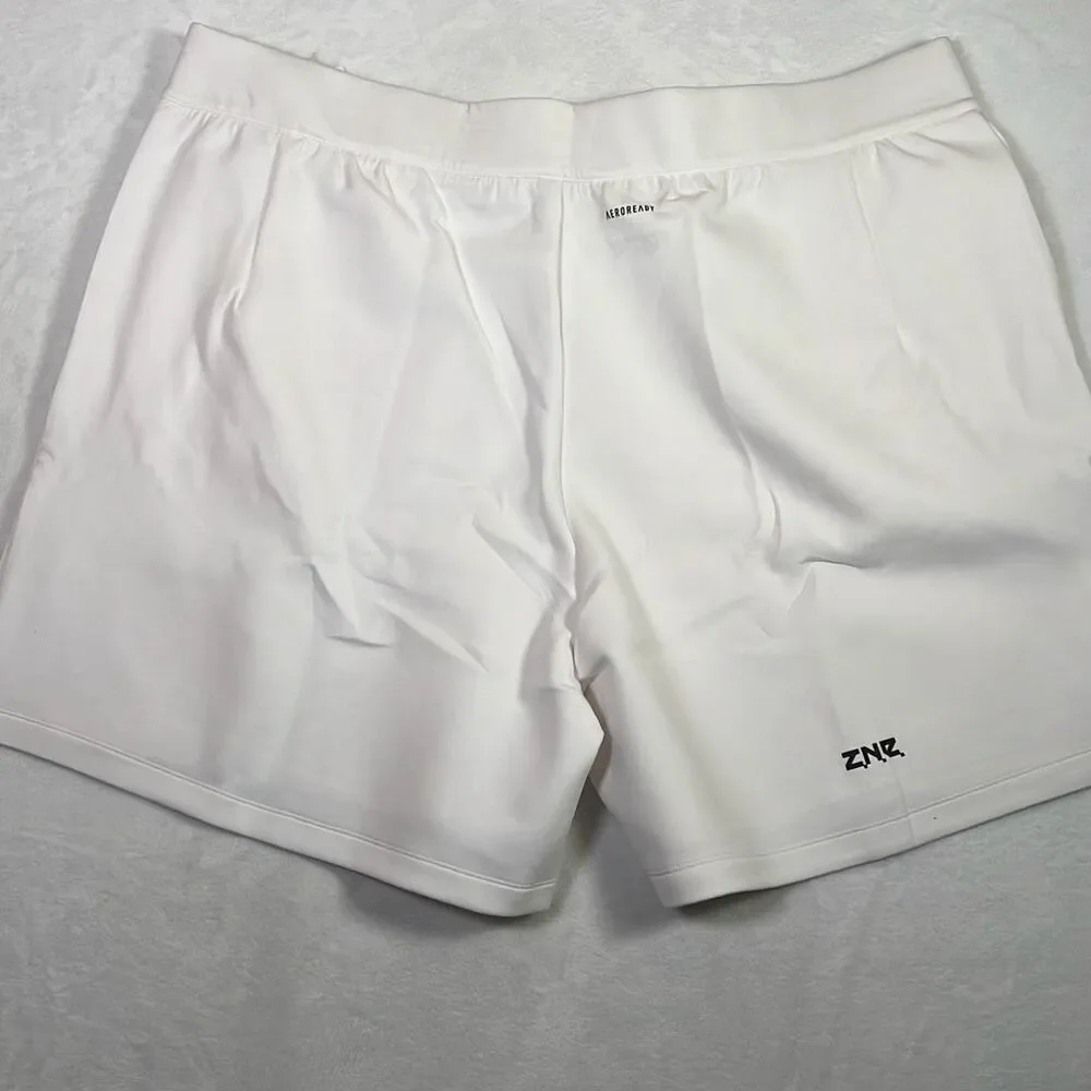 Adidas Men's Z.N.E. Premium Shorts 48-50 White ZNE SOFT cotton blend‎ - Men 3XL